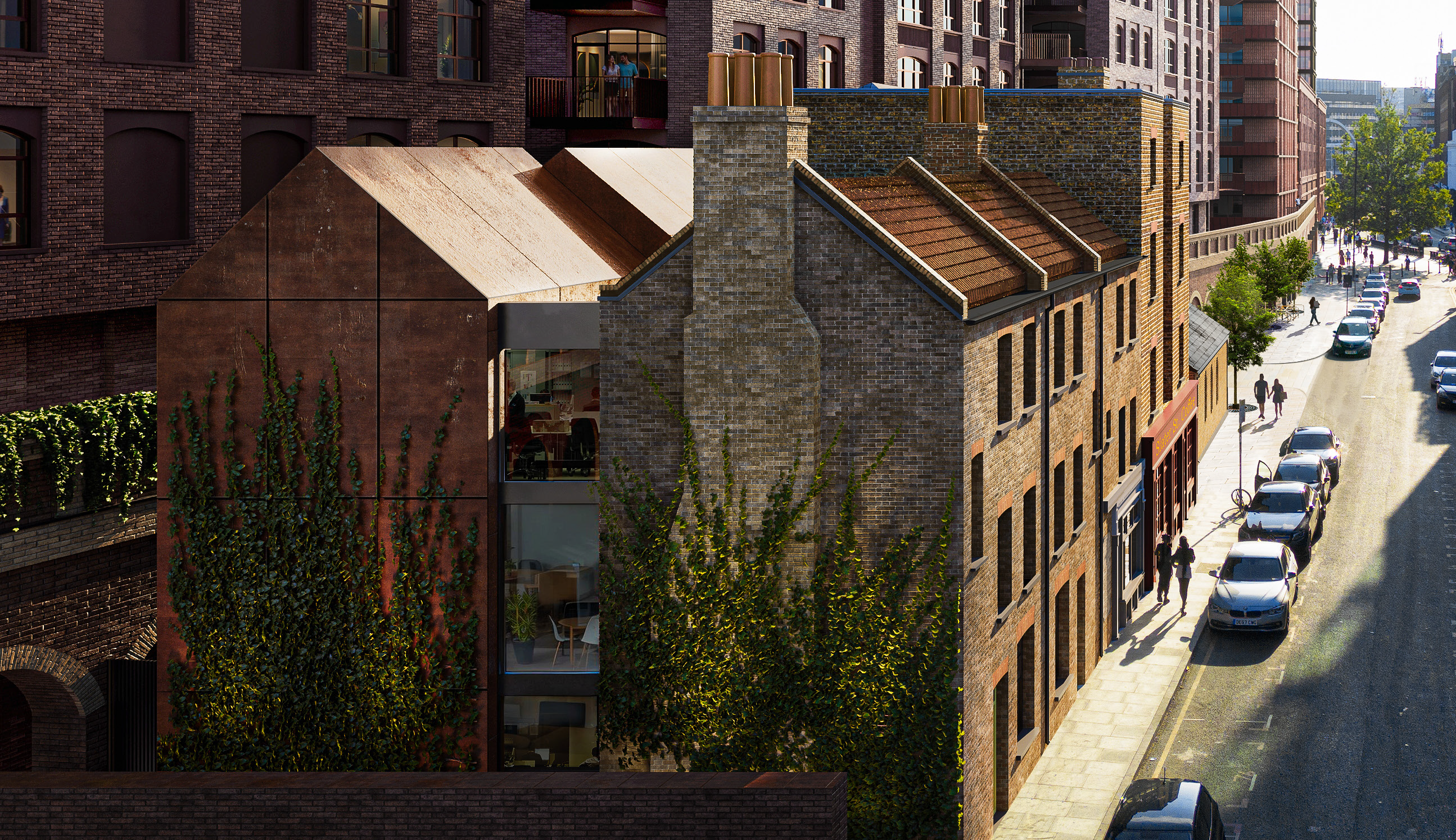 Streetscape along Sclater Street